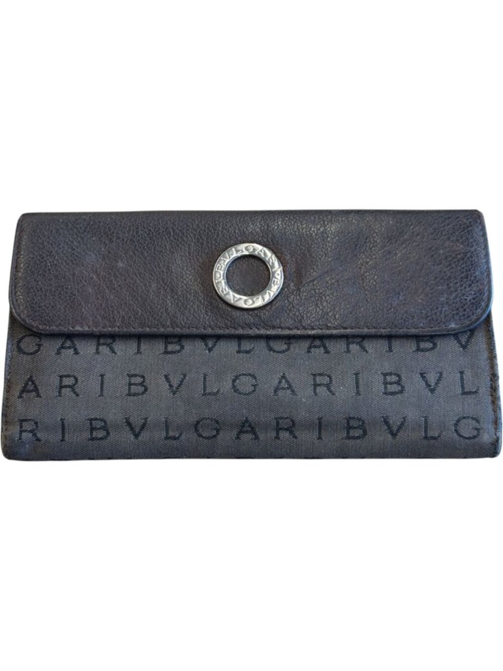 718154CR C1 Bvlgari Wallet Long Brown PVC